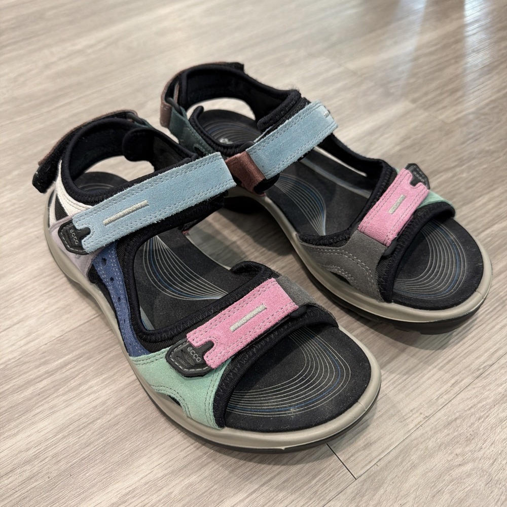 Ecco Yucatán Multicolor Off Road Sandals Women's Size 39 Or 8 Hiking Camping
